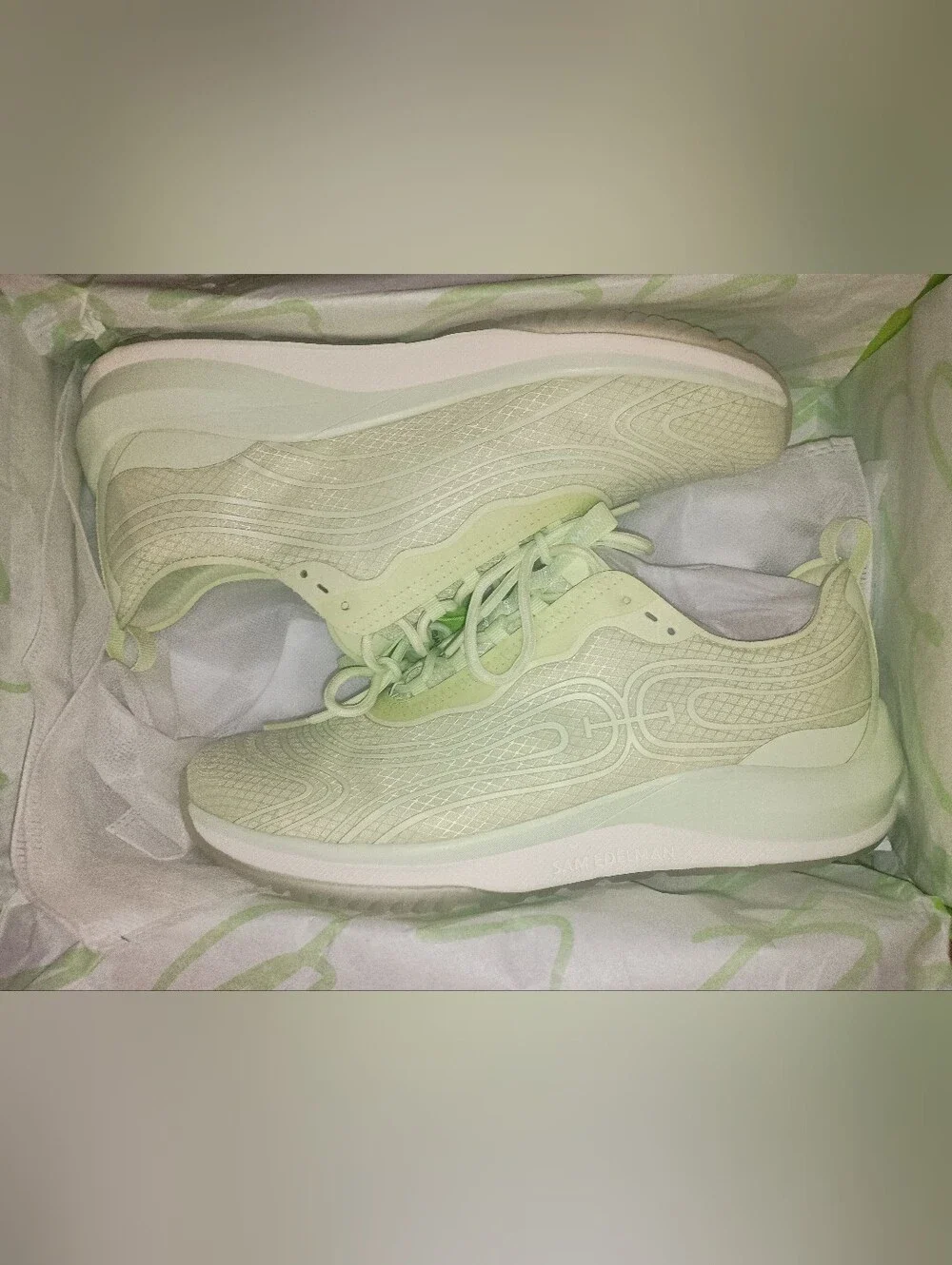Sam Edelman MILES in Lime Nylon Orthopedic Sneakers w/OrthoLite Insoles Size 9.5